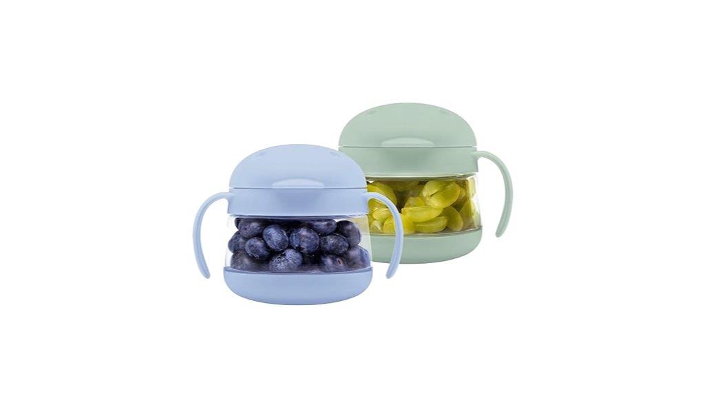 childproof spill proof snack container