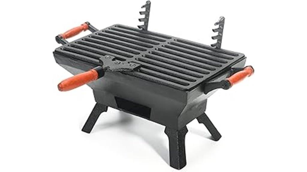 compact cast iron grill