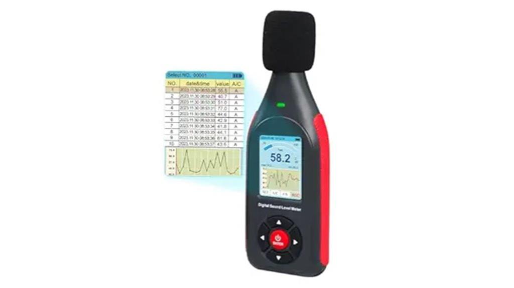 decibel data logger records