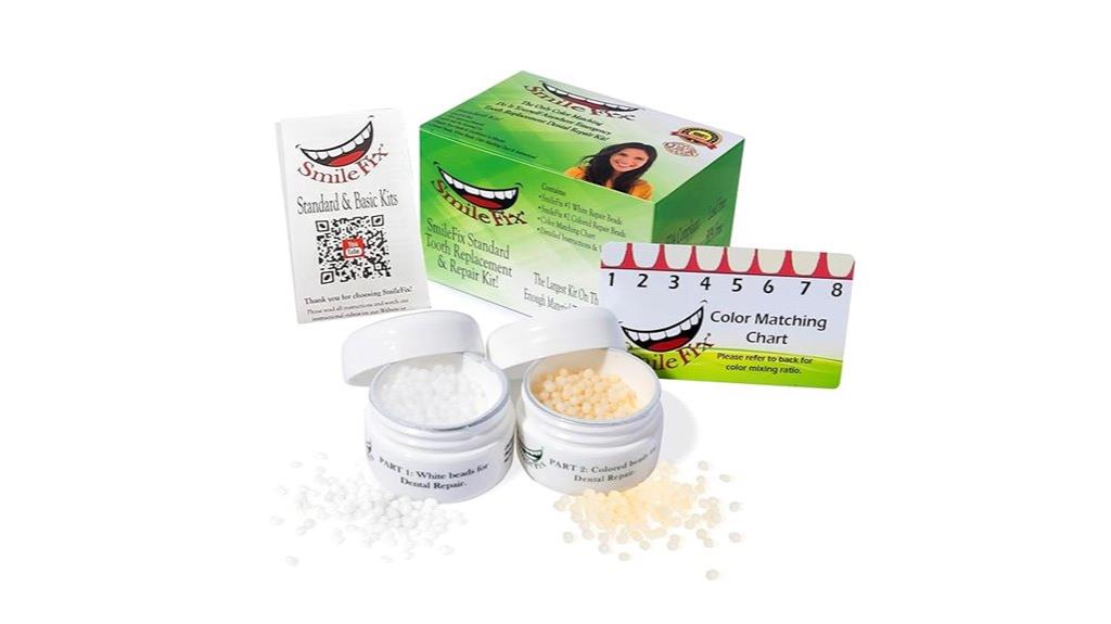 dental repair kit with color