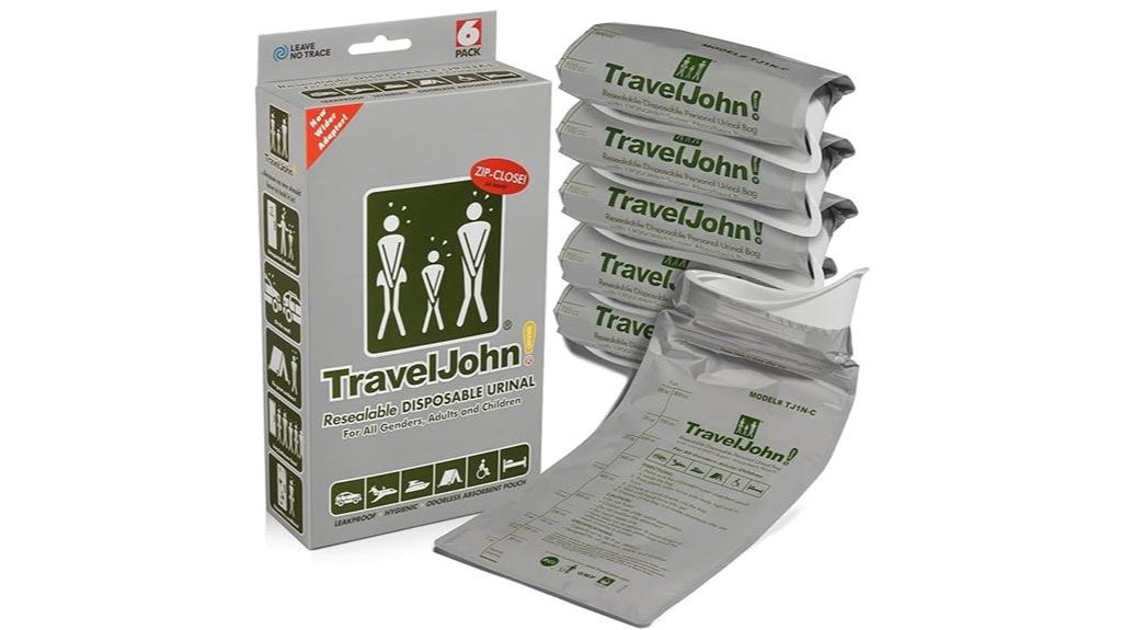 disposable unisex urinal pack