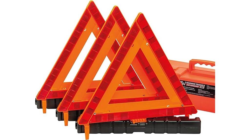 dot approved warning triangles