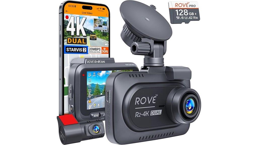 dual 4k dash camera