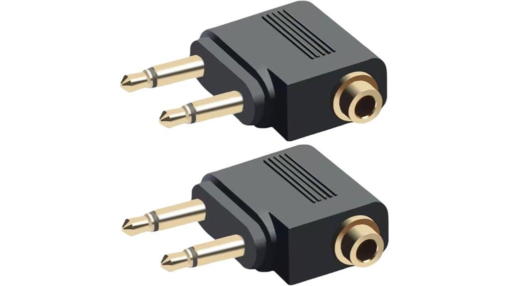 dual airline headphone adapter