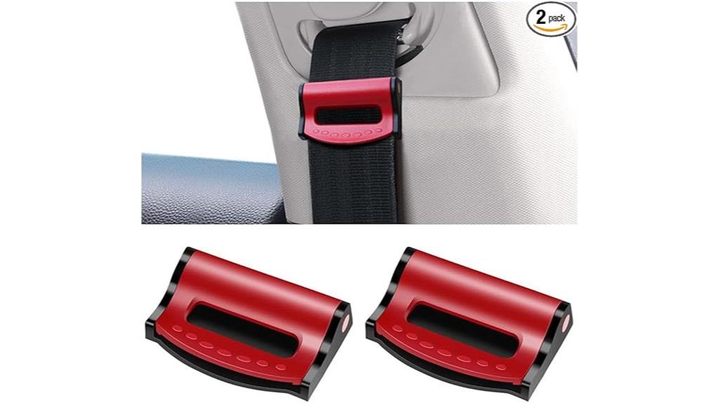 dual seatbelt adjusters set
