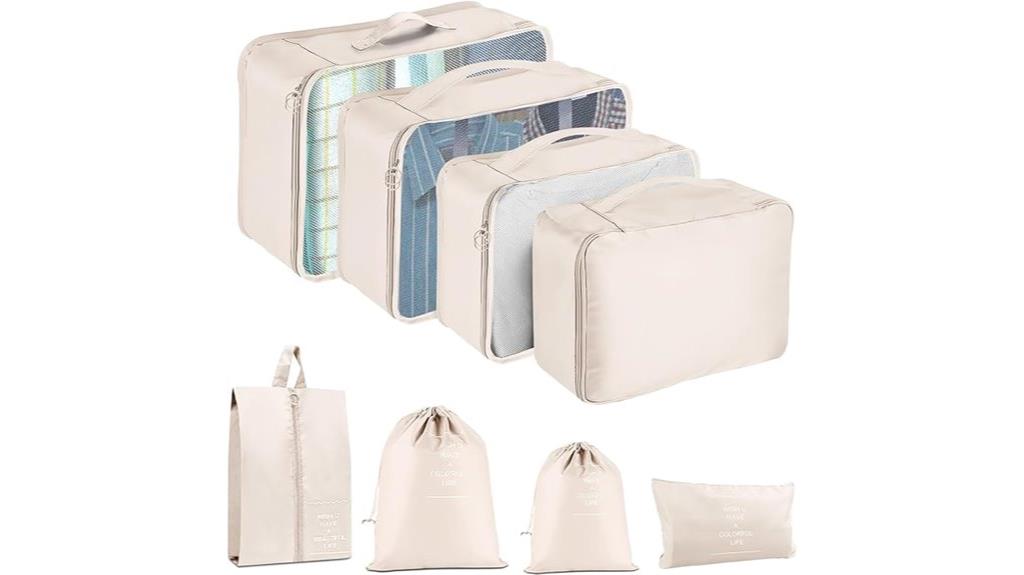 eight piece travel organizer