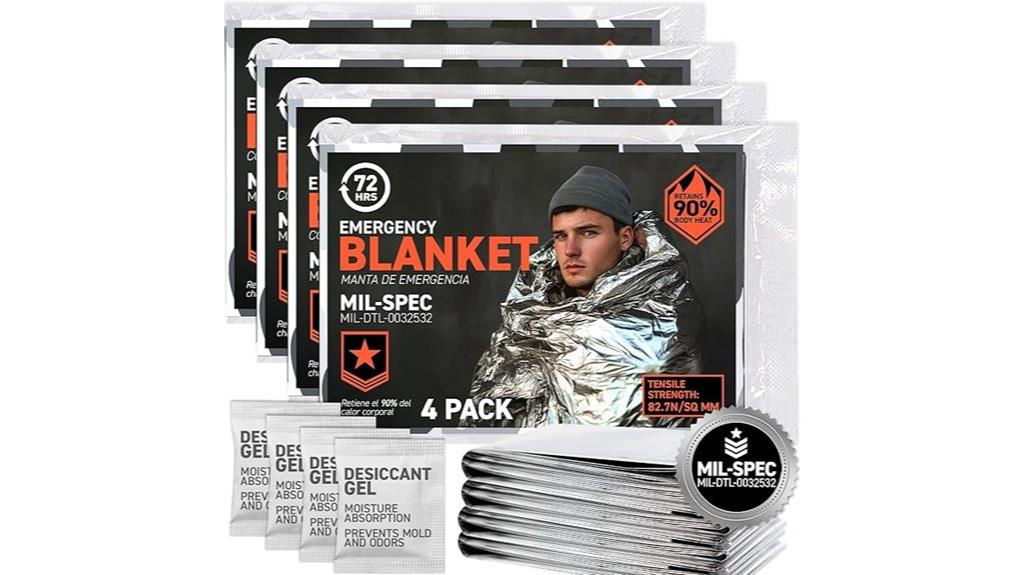 emergency space blanket pack