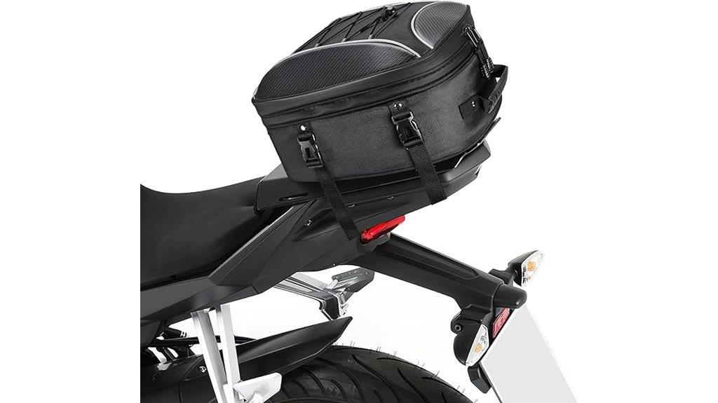 expandable motorcycle tail bag