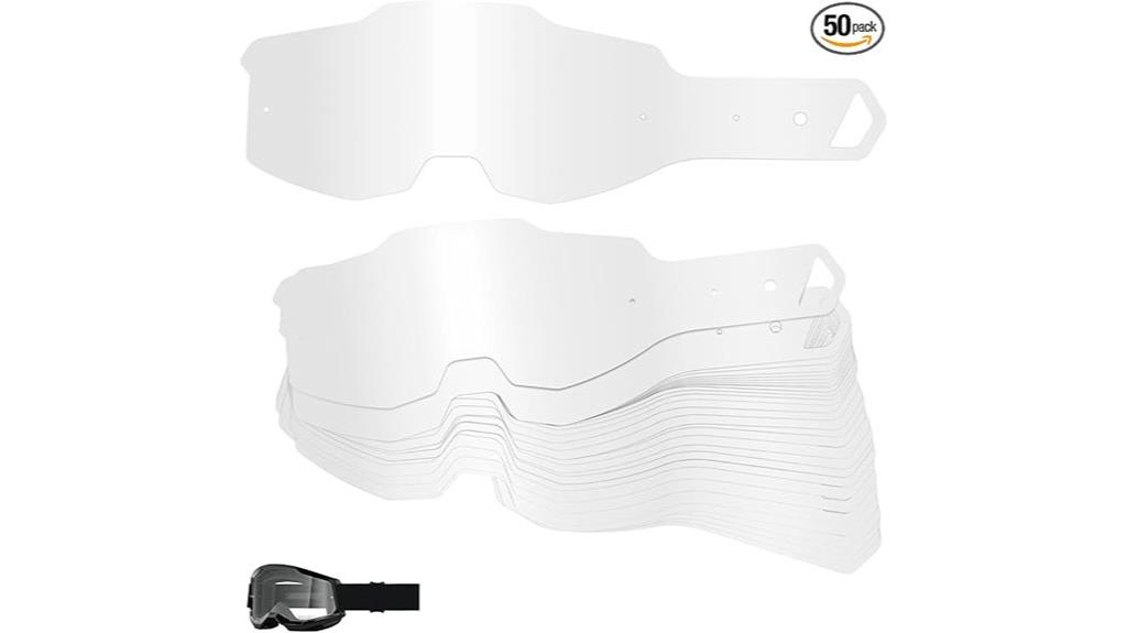 fifty armega goggle tear offs