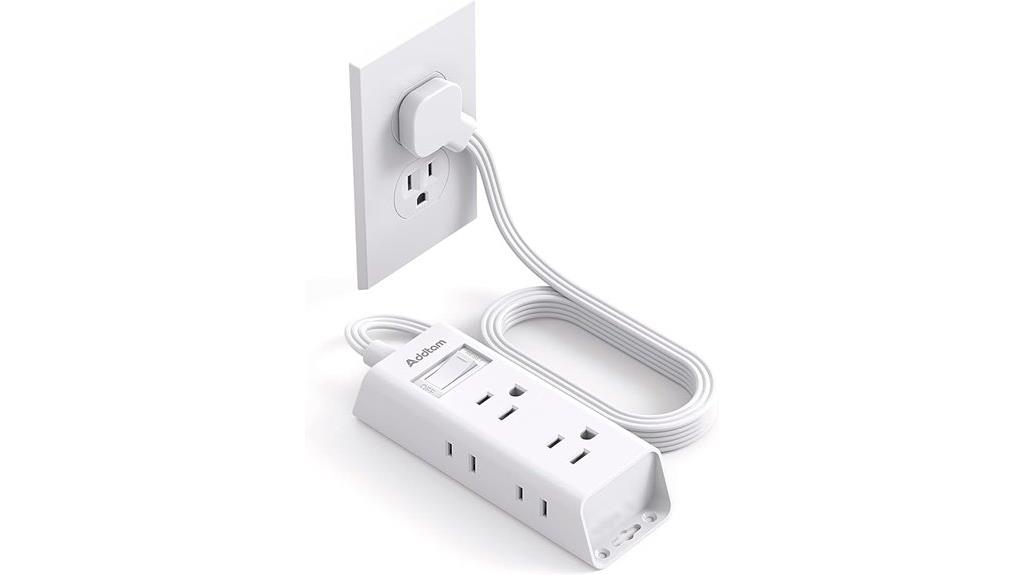 flat plug power strip