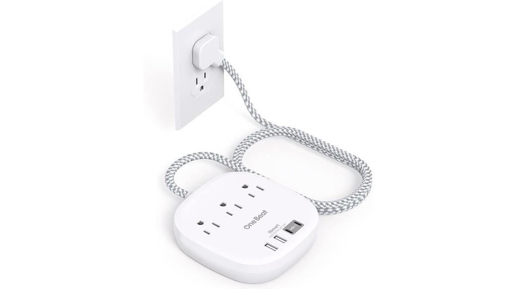 flat plug power strip