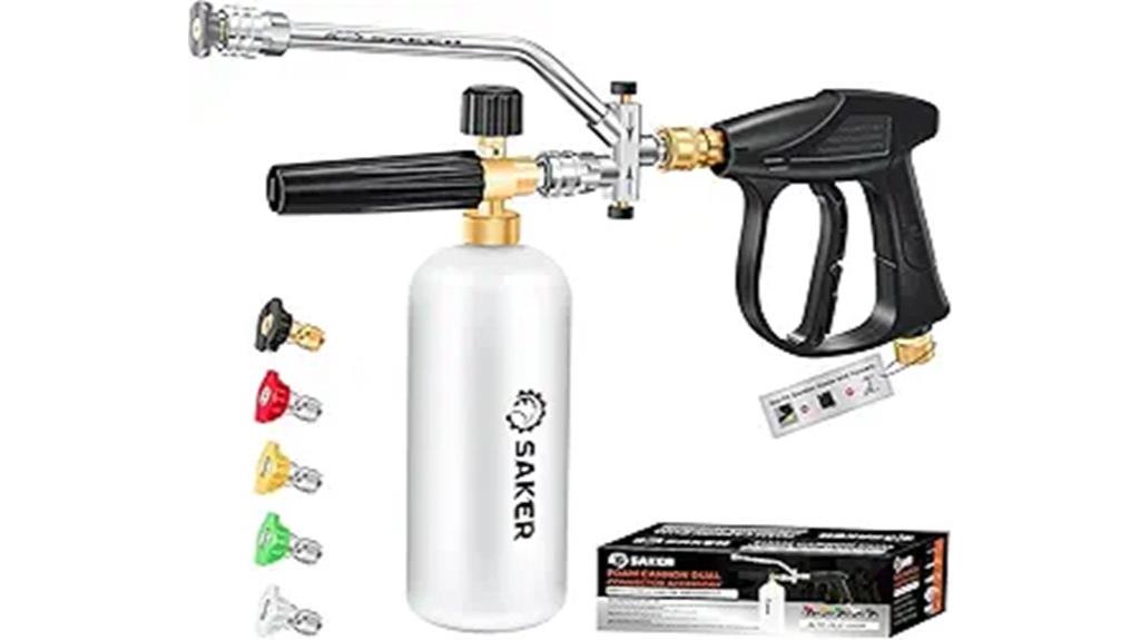 foam cannon dual connector