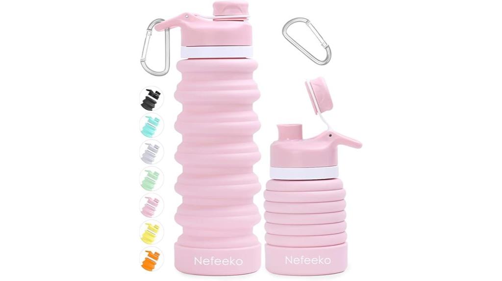 foldable 26oz silicone water bottle