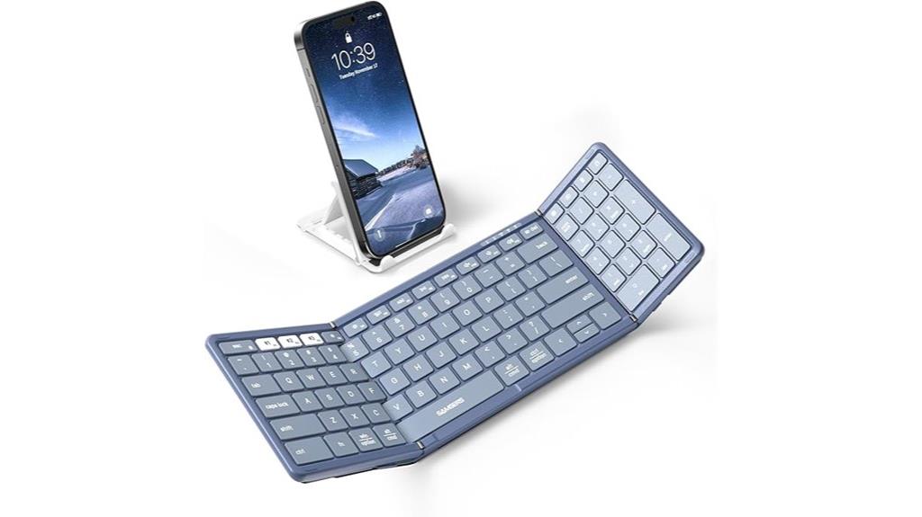 foldable bluetooth leather keyboard
