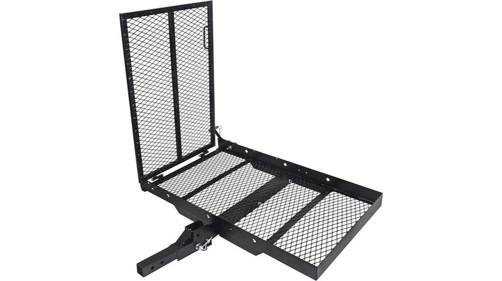 foldable hitch cargo carrier