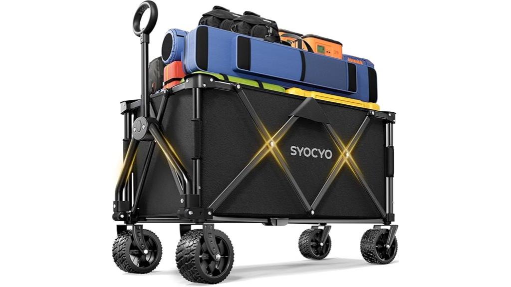 folding wagon with large wheels