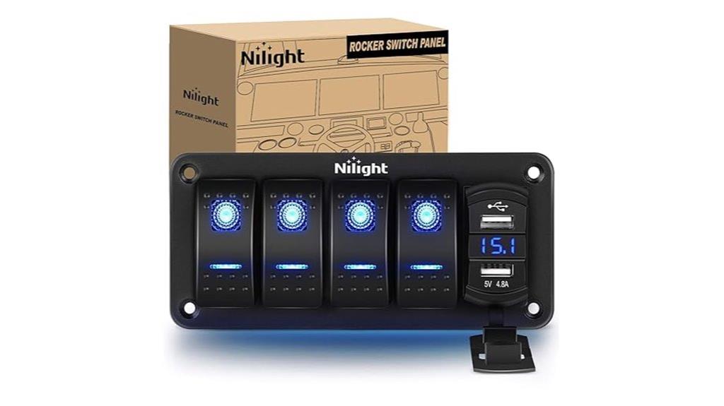 four gang switch panel