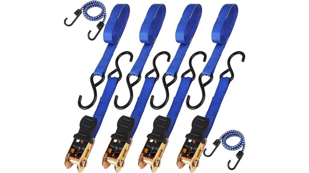 four pack 15ft ratchet straps