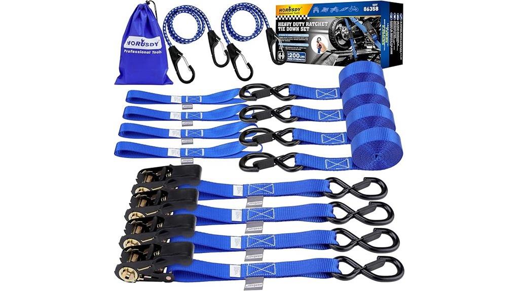 four pack ratchet straps