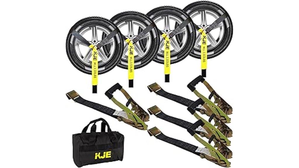 four straps for trailers