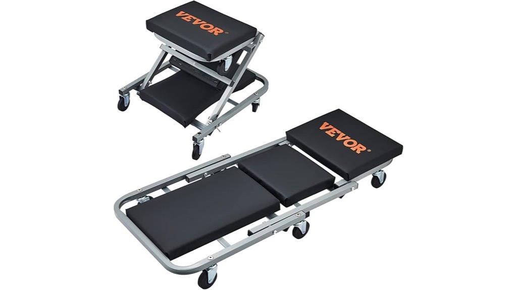 garage creeper seat combo