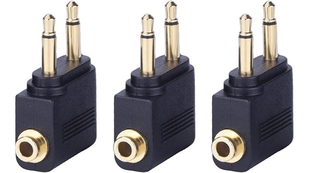 golden plated flight adapters