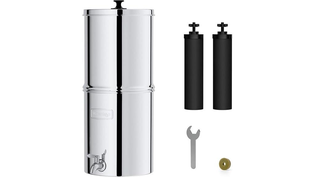 gravity fed water filtration system