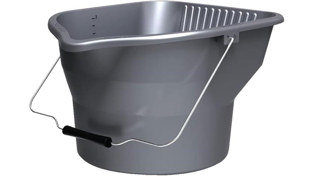 gray 3 gallon car wash bucket