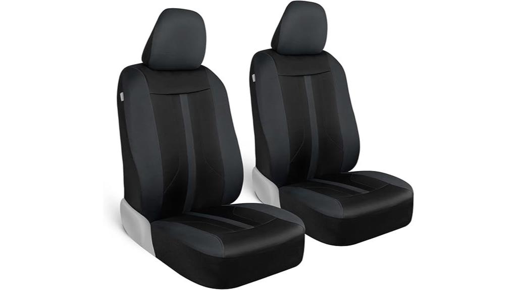 gray cloth front seat covers