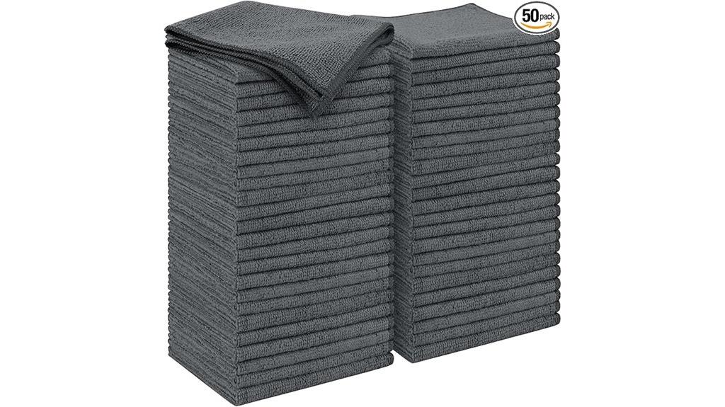 grey microfiber cloths pack