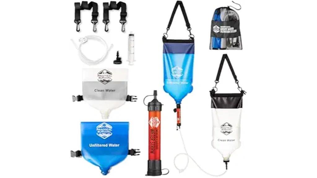 hanging gravity water filter