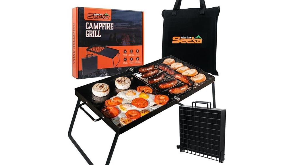heavy duty portable campfire grill