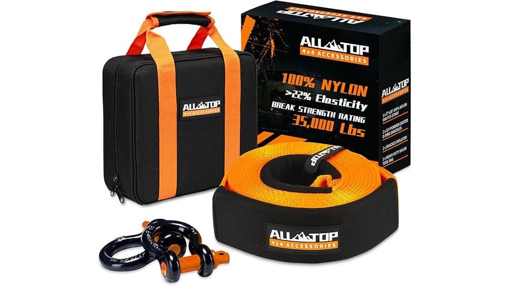 heavy duty recovery tow strap