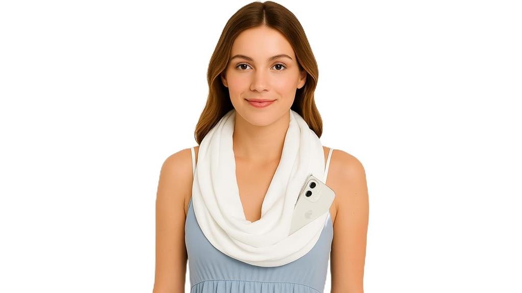 hidden zipper scarf
