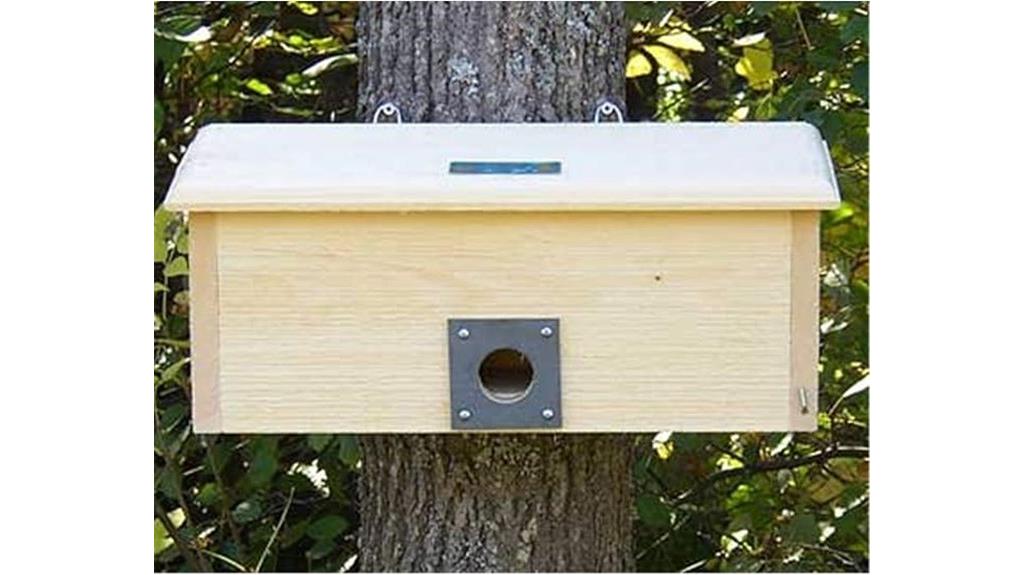 horizontal winter bird shelter