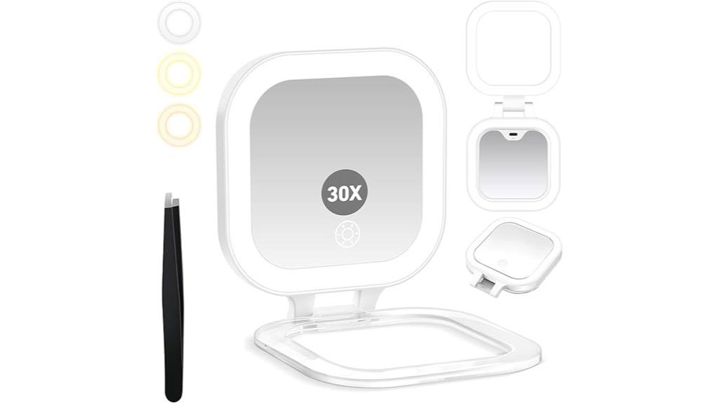 illuminated magnifying vanity mirror