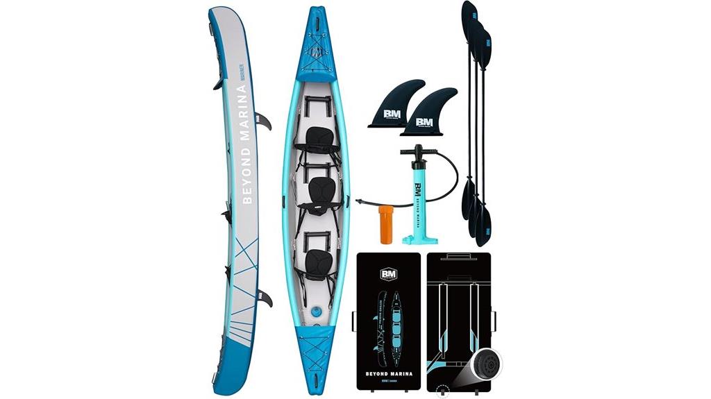 inflatable kayak with accessories