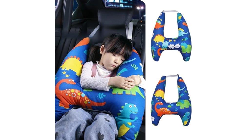kids dinosaur travel pillow