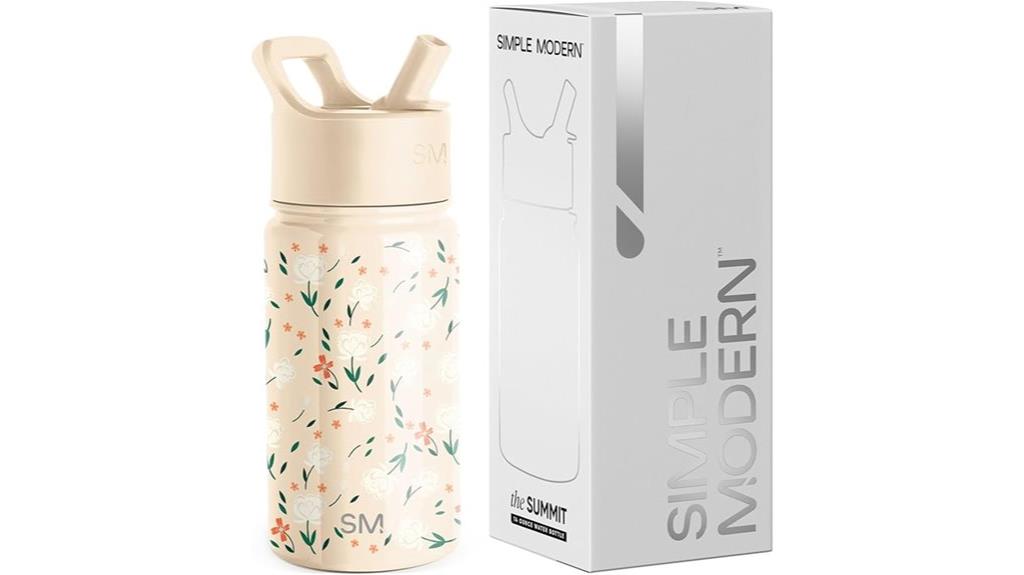 kids modern straw bottle