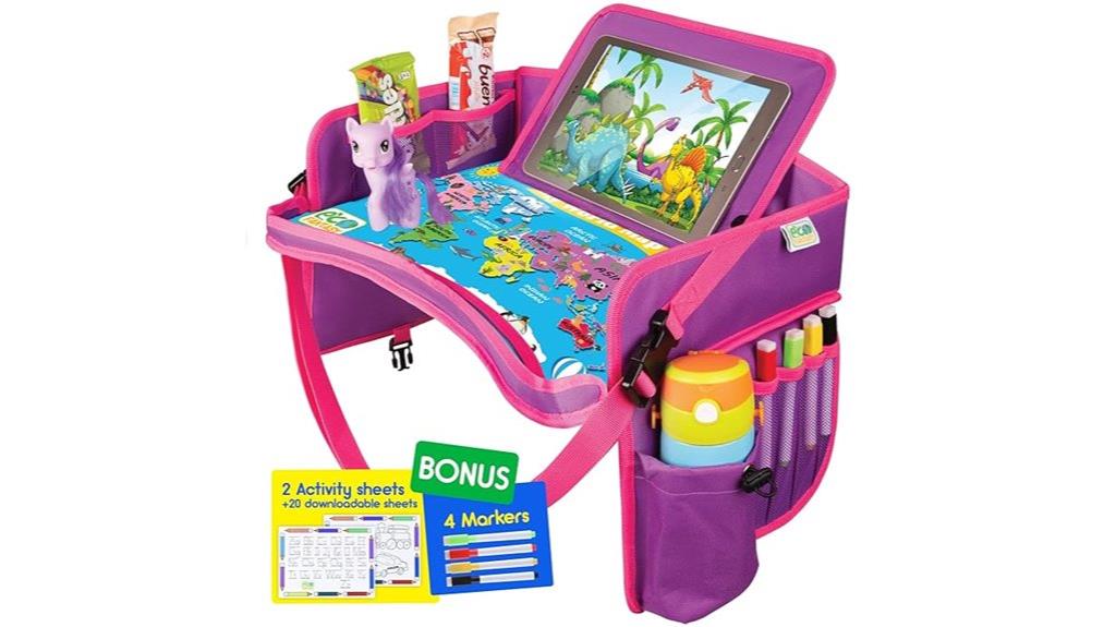 kids travel tray with tablet