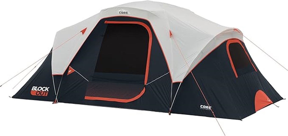 large blackout camping tent