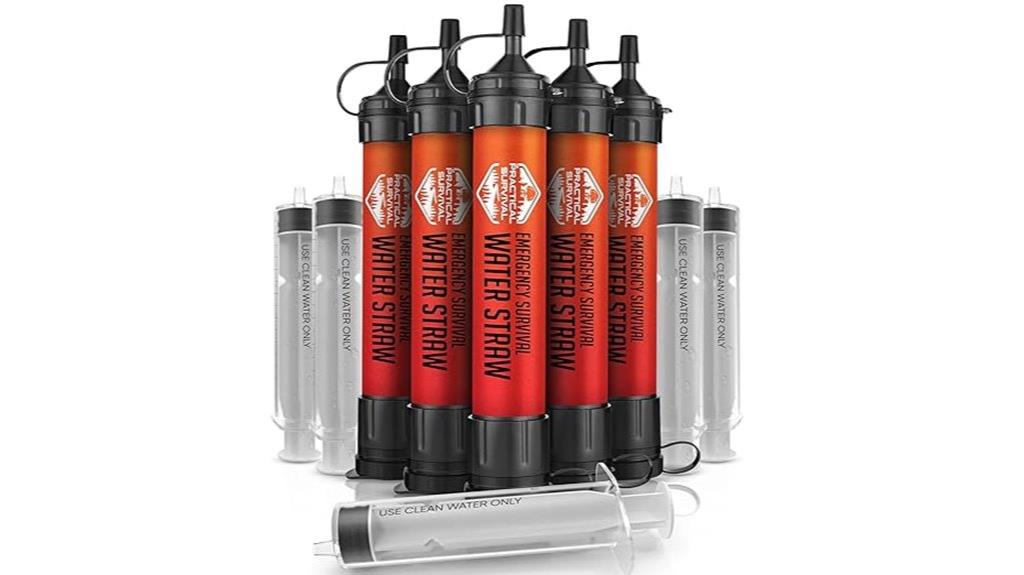 large capacity emergency water straws