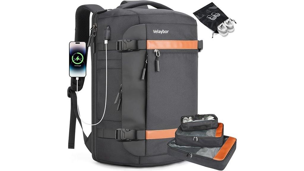 large travel backpack with accessories