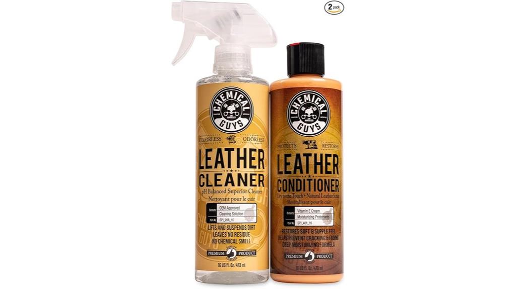 leather cleaning kit bottles