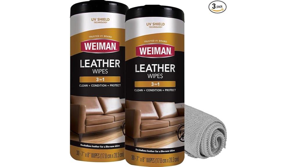 leather cleaning wipes pack