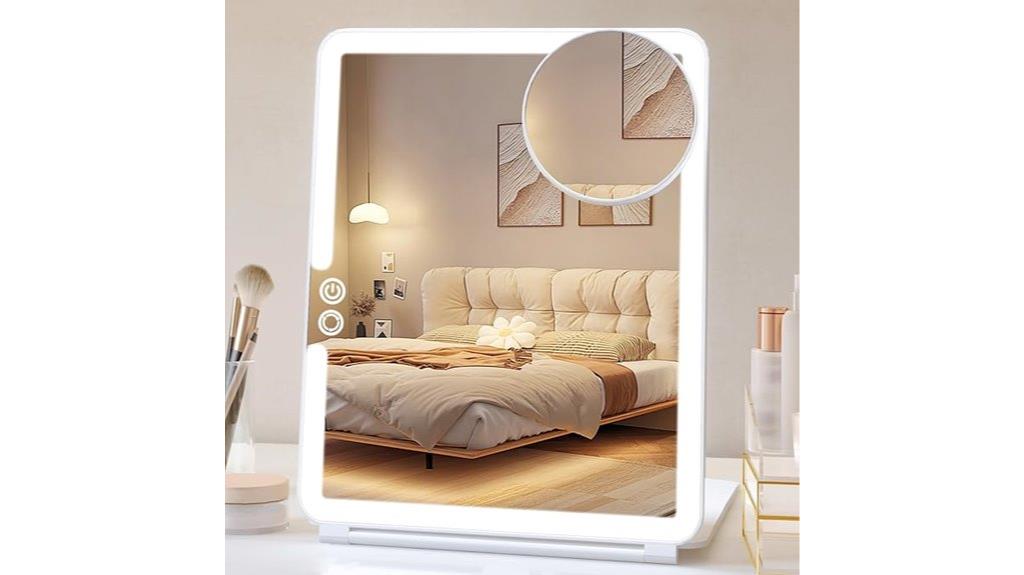 lighted travel makeup mirror