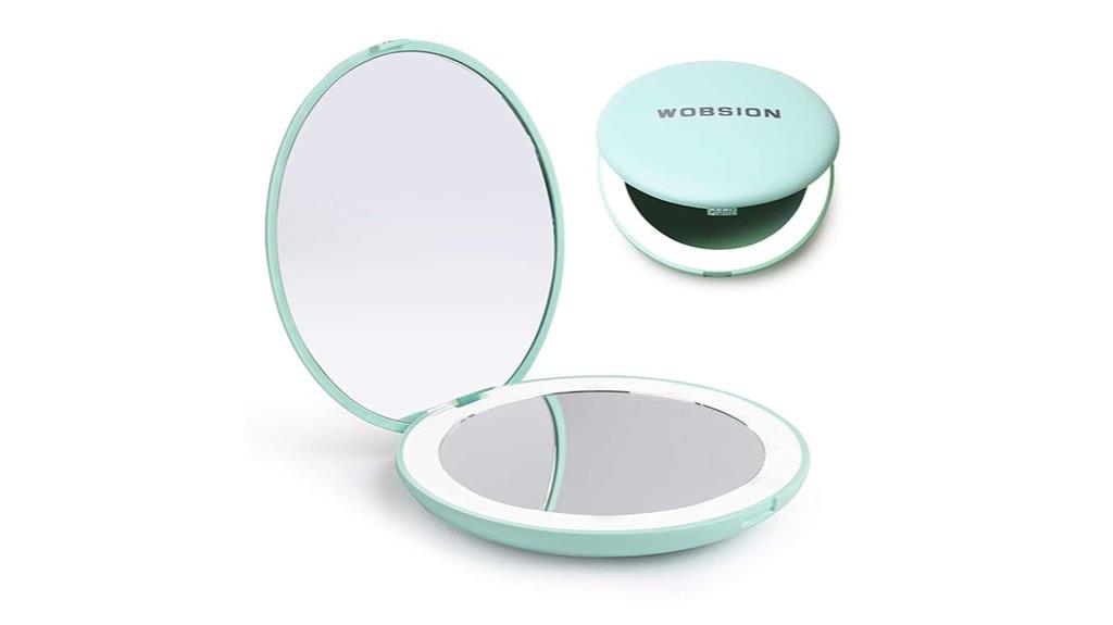 lighted travel makeup mirror