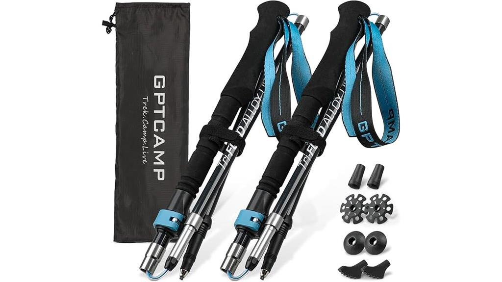 lightweight carbon aluminum trekking poles