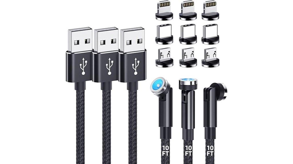 magnetic 3 pack charging cables