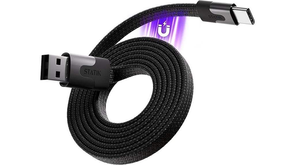 magnetic flat usb c cable